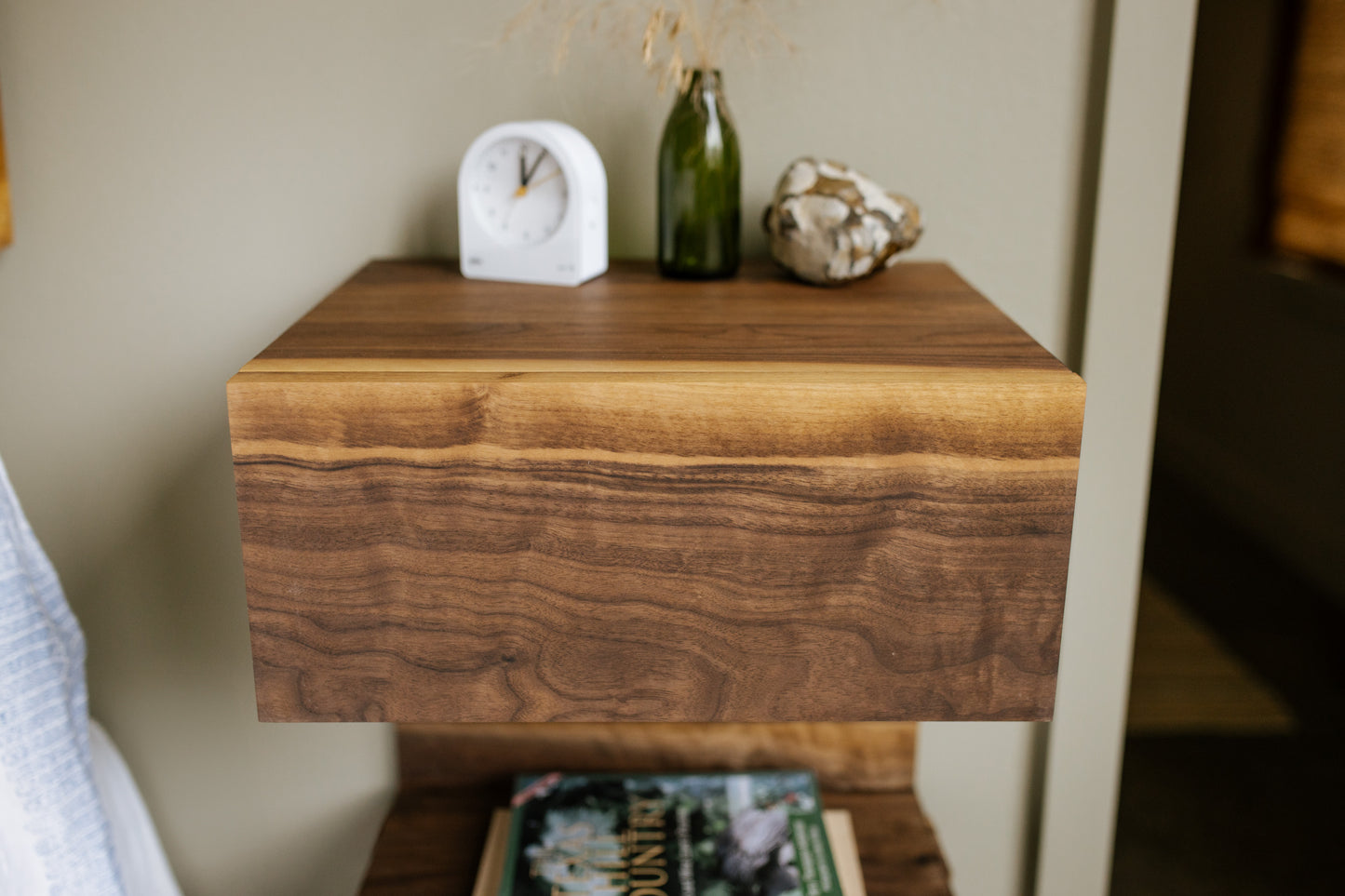 Floating Night Stand made from Black Walnut